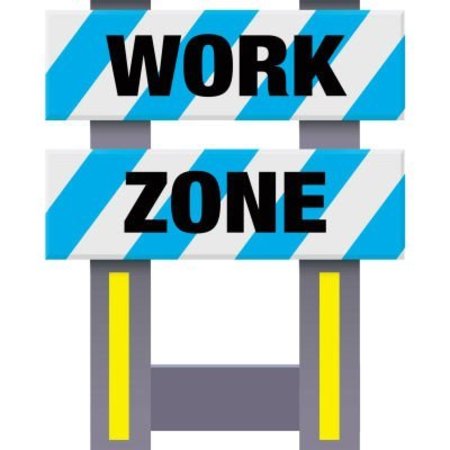VESTIL Folding Safety Barricade, Blue, Work Zone FSB-3832-BU-036